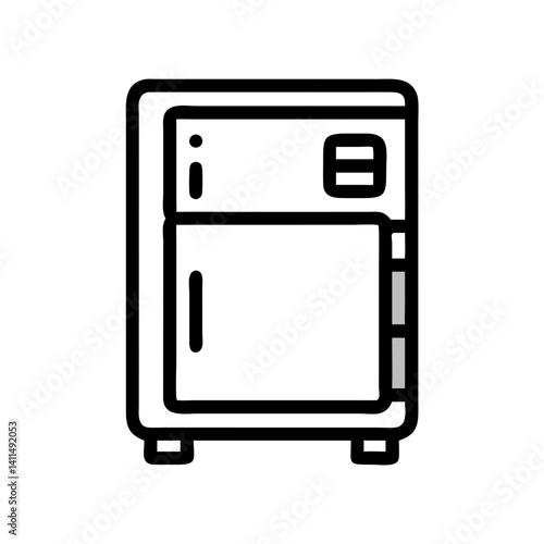 Mini Fridge Icon Representing In-Room Refrigerator and Personal Cooling