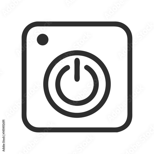 Power Button Icon Representing System Startup and Device Activation