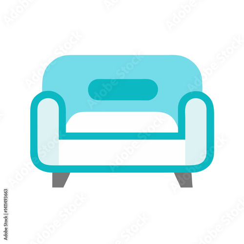 Sofa Icon Representing Lounge Seating and Comfortable Living