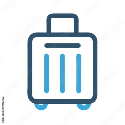 Suitcase Icon Representing Luggage Service and Travel Assistance