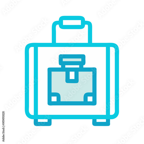 Suitcase Icon Representing Luggage Service and Travel Assistance