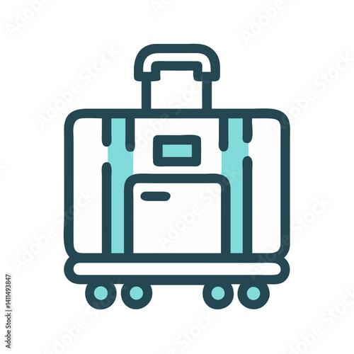 Suitcase Icon Representing Luggage Service and Travel Assistance