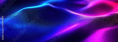 Mesmerizing Colorful Waves Flowing in Digital Space with Glowing Neon Light Effects