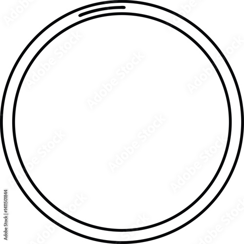 Hoop Outline Icon Line Art | Circle, Ring, Game & Toy Vector Drawing