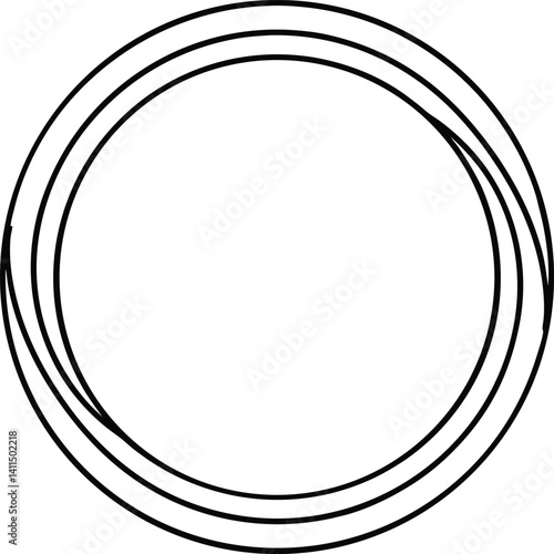 Hoop Outline Icon Line Art | Circle, Ring, Game & Toy Vector Drawing