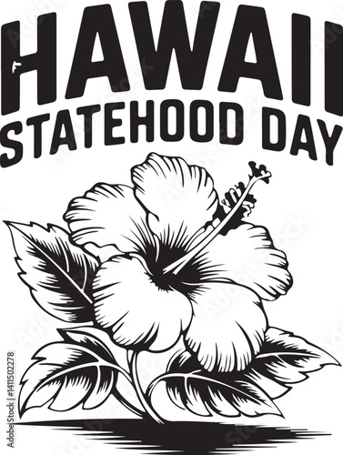 Hawaii Statehood Day T-shirt design, Keep calm and love the hawaii statehood day T-shirt design