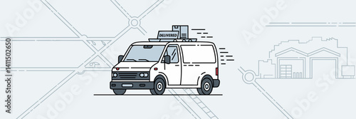 Minimalist outline icons of logistics and delivery service – Perfect for courier service branding, transportation-themed designs, or efficiency content.