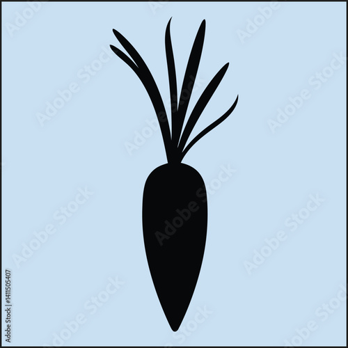 Silhouette of a Carrot, Vegetable