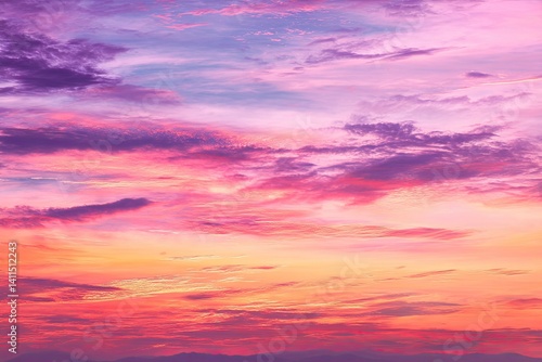 Obraz na płótnie Colorful sunset sky with clouds w salonie