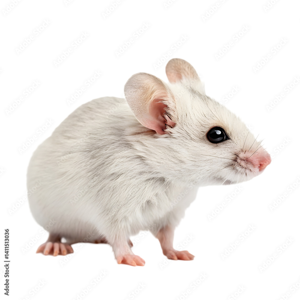 White Mouse, Small Mouse, Laboratory Mouse, Pet Mouse, Rodent Image on transparent background White Mouse, Small Mouse, Laboratory Mouse, Pet Mouse, Rodent Image on transparent background