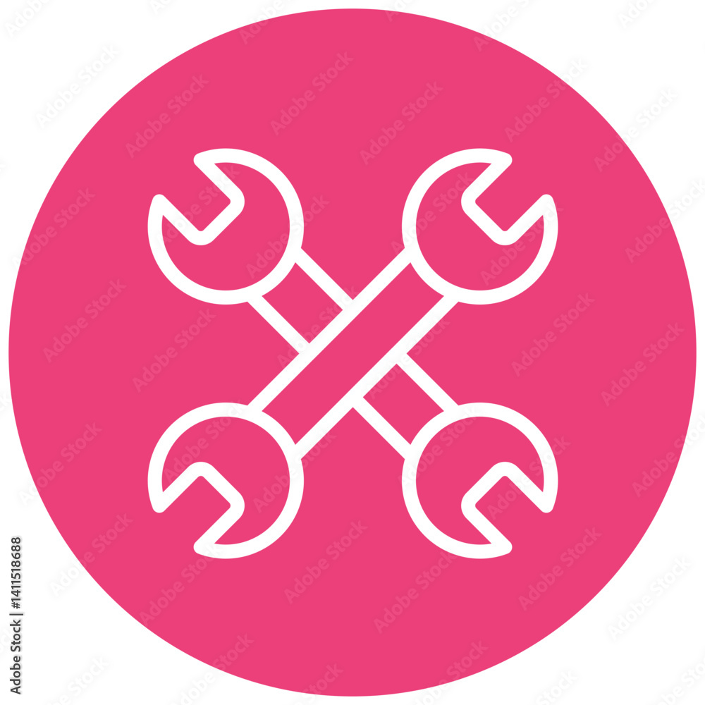 Cross Wrench Icon Cross Wrench Icon