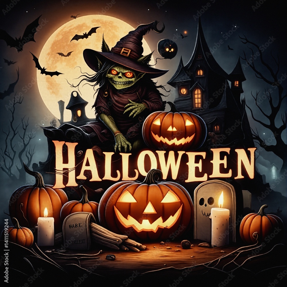 Kartki na święto halloween. Kolorowe czasami śmieszne i straszne jednocześnie.