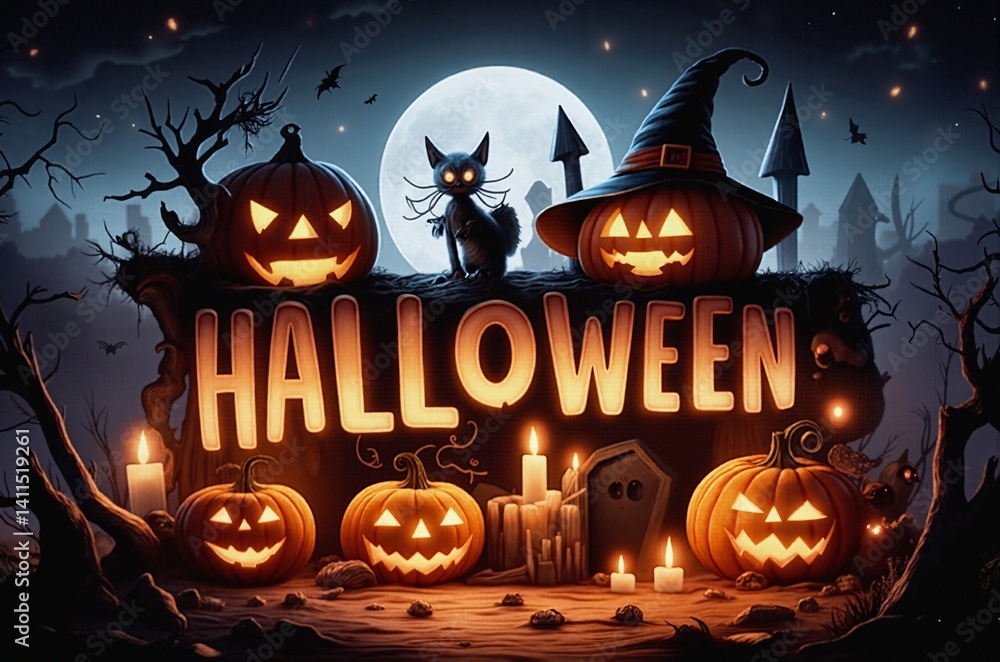 Kartki na święto halloween. Kolorowe czasami śmieszne i straszne jednocześnie.