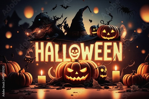 Kartki na święto halloween. Kolorowe czasami śmieszne i straszne jednocześnie. 