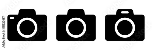Camera icon. Photo camera icons.