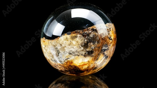 The crystal ball has a petrified area