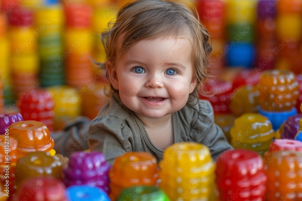 Fototapeta premium Vibrant and engaging percussion instruments for toddlers to enhance musical skills and creativity