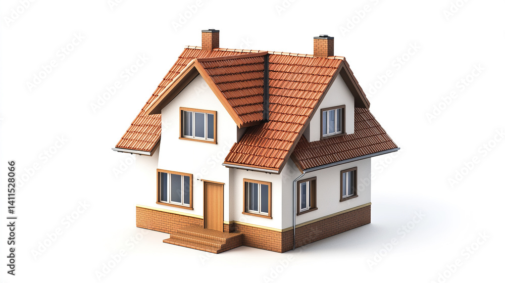 Charming house with red roof and chimneys, ideal for rental purposes Charming house with red roof and chimneys, ideal for rental purposes