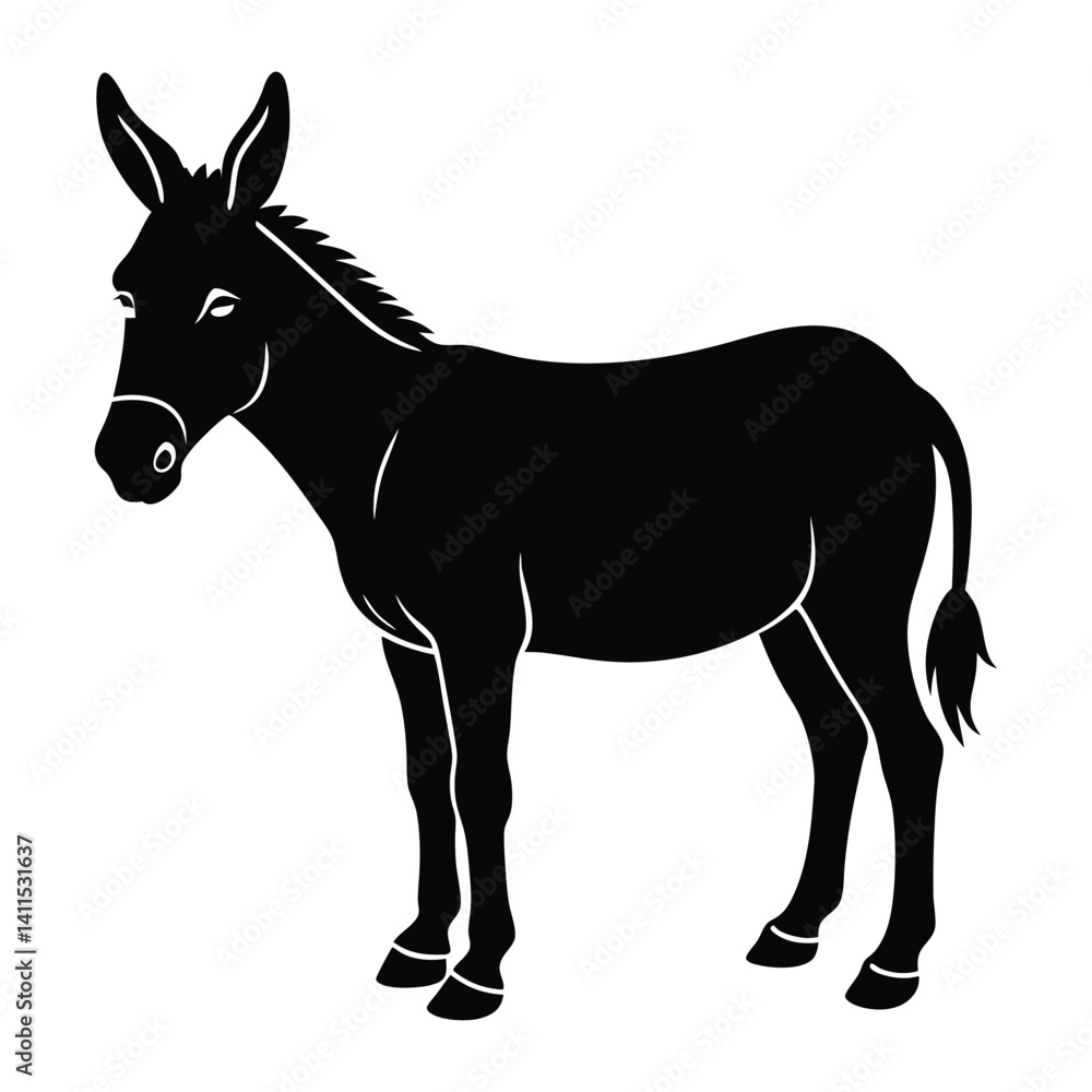 vector illustration of a donkey vector illustration of a donkey