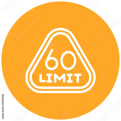 60 Speed Limit Icon