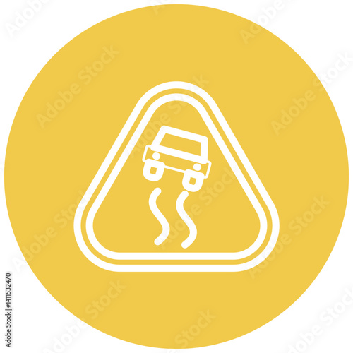 Slippery Road Icon