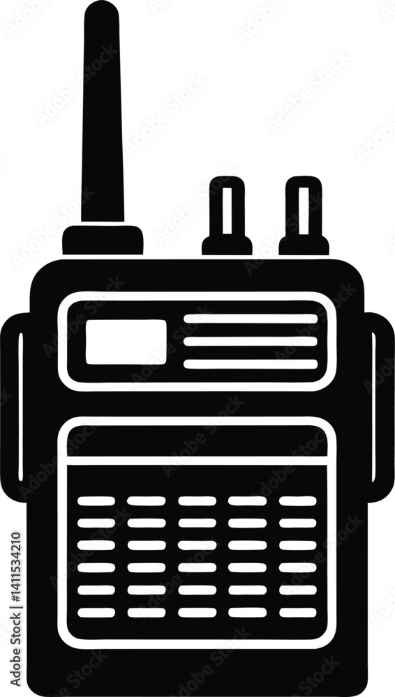 Walkie Talkie Silhouette Vector | Communication, Radio Device & Security Gadget Icon Vector Walkie Talkie Silhouette Vector | Communication, Radio Device & Security Gadget Icon Vector