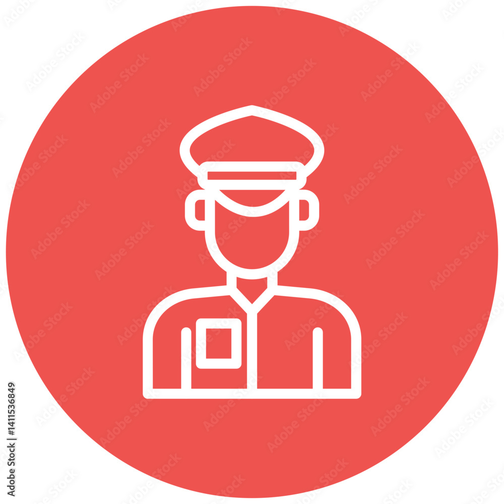 Taxi Driver Vector Icon Taxi Driver Vector Icon