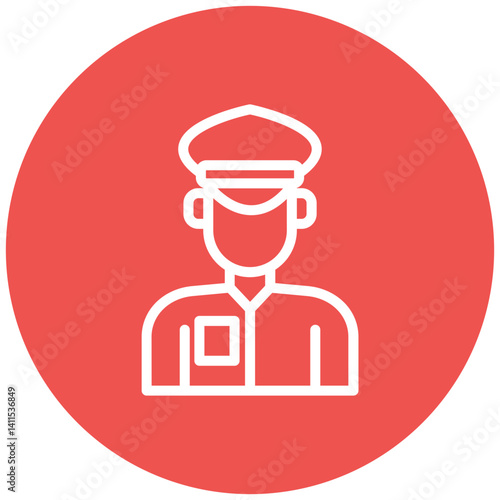 Taxi Driver Vector Icon