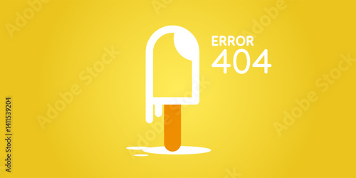 404 connection error. Website page template. Impossible action, technical work. Inability to access.