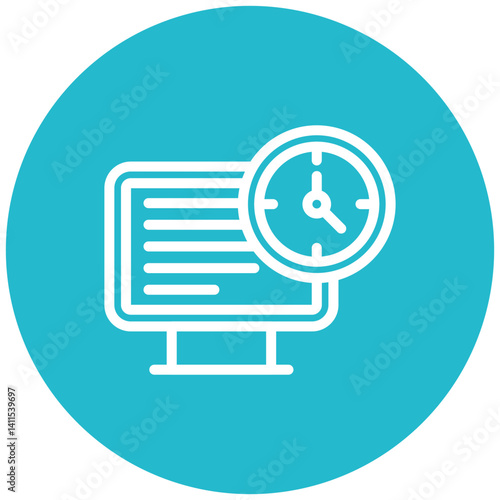 Working Time Vector Icon