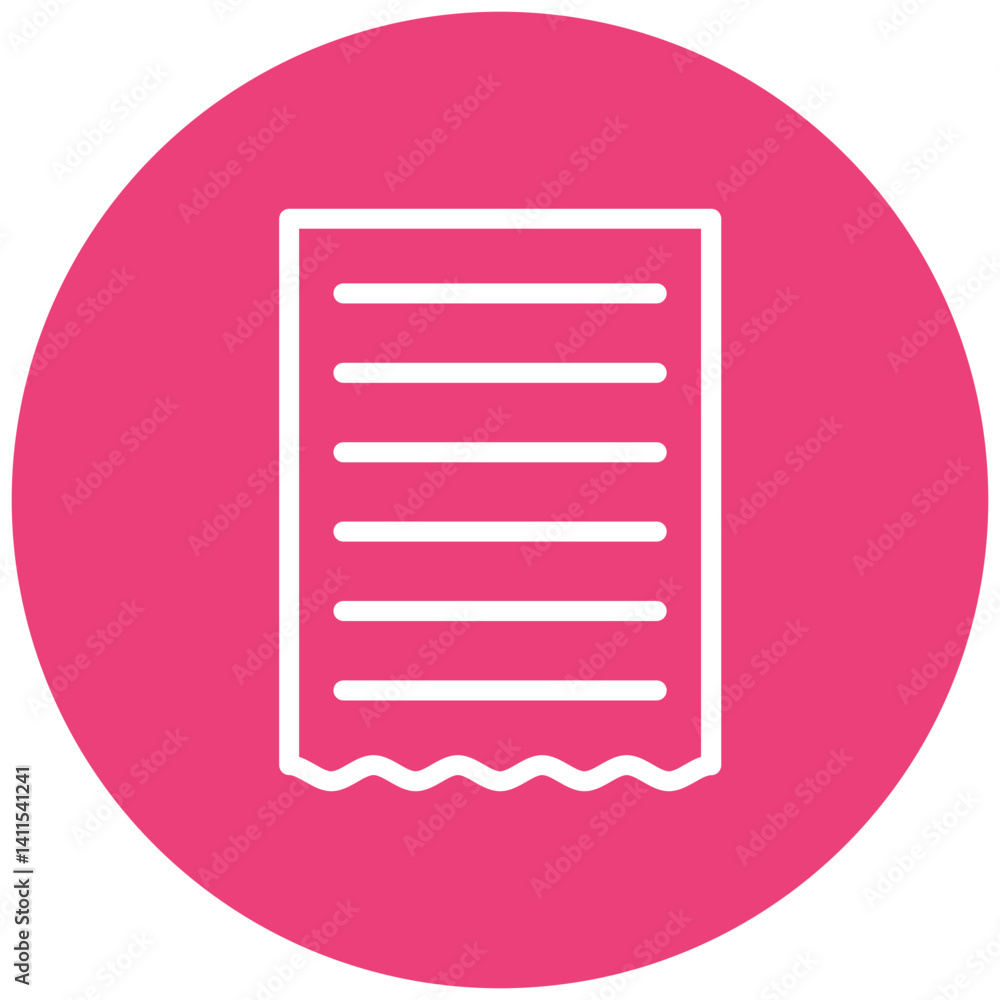 Receipt Vector Icon Receipt Vector Icon