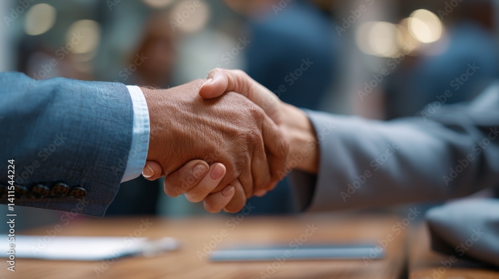 Confident handshake representing partnership and trust in business. Ideal for corporate, financial, and professional settings, symbolizing unity and collaboration for success. Confident handshake representing partnership and trust in business. Ideal for corporate, financial, and professional settings, symbolizing unity and collaboration for success.