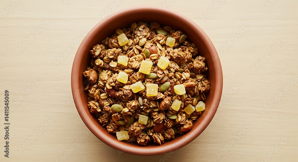 Golden Granola Bowl: A Rustic and Warm Autumnal Delight Golden Granola Bowl: A Rustic and Warm Autumnal Delight
