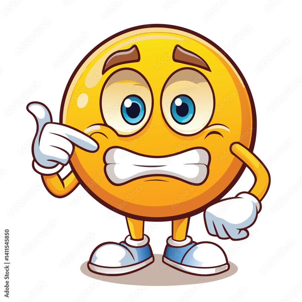Frustrated emoticon character Frustrated emoticon character