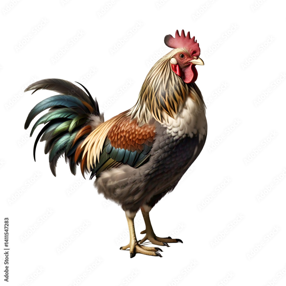 Fototapeta premium rooster isolated on white