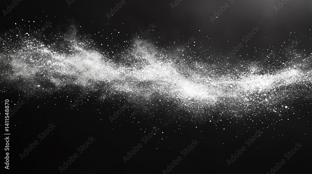 White powder explodes against a black background creating a dramatic abstract texture Perfect for backgrounds website design or artistic projects White powder explodes against a black background creating a dramatic abstract texture Perfect for backgrounds website design or artistic projects