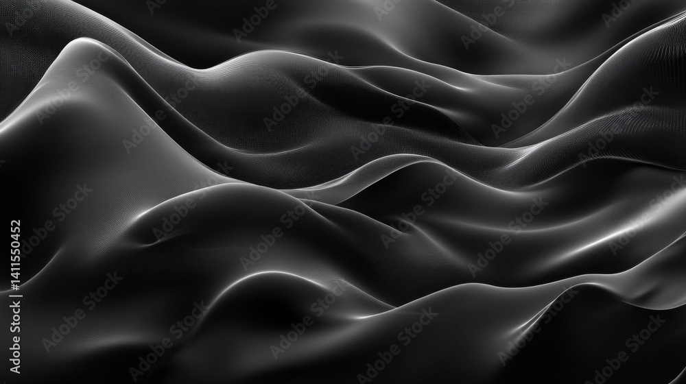 Obraz premium Abstract Dark Grey Waves Background Texture
