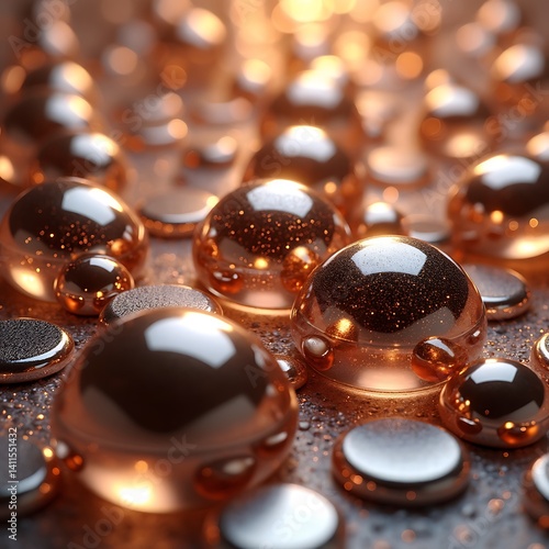 Water drops on a black background – poster art design for decoration