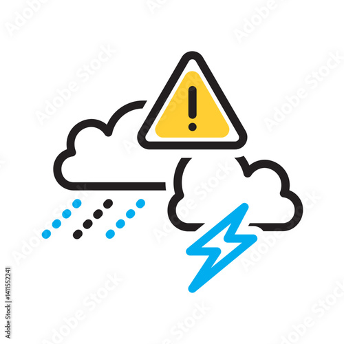 Vector multi color icon for Bad weather