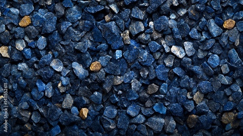 Wallpaper Mural Dark blue and gold gravel stones create a textured background ideal for design projects. Use it as a backdrop for websites or print materials. Torontodigital.ca