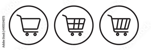 Shopping Cart vector Icon set
