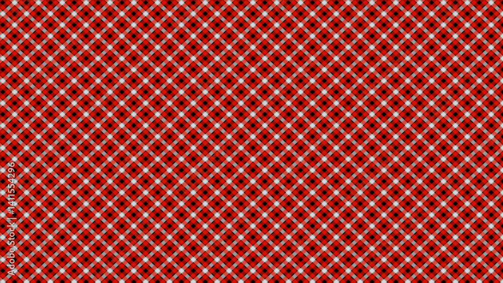 Red and black diagonal background. Plaid checkered seamless pattern. Red and black diagonal background. Plaid checkered seamless pattern.