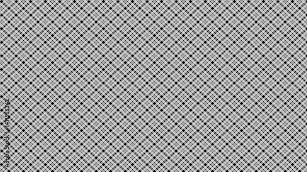 Fototapeta premium White and black diagonal background. Plaid checkered seamless pattern.