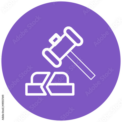 Broken Gavel Icon