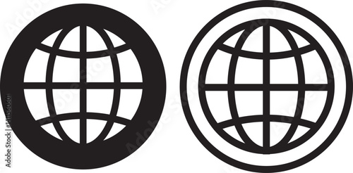 world web icon www earth globe icons. World icon - vector