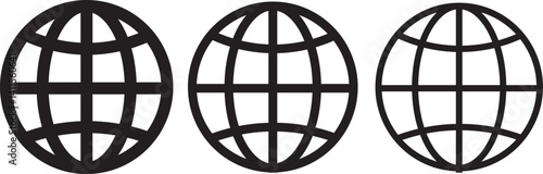 world web icon www earth globe icons. World icon - vector