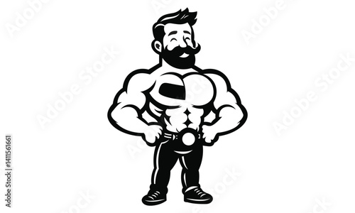 Mascot Dad Bod Vector Design