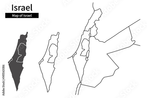 Israel Map | Detailed Vector Illustration in AI Format