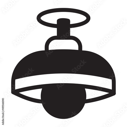 ceiling lamp glyph icon