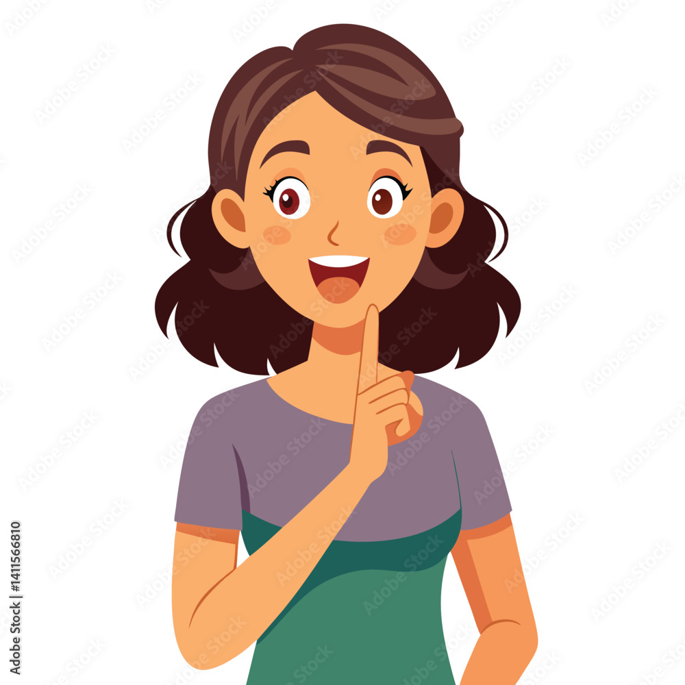 happy woman tells secret by putting palm to mouth happy woman tells secret by putting palm to mouth